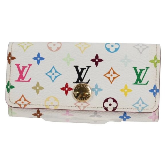 LOUIS VUITTON Monogram Multicolor Multicles 4 Key Case White M93731 Auth 132774V - Picture 12 of 16